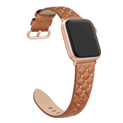 Apple watch correa de cuero para hombres mujeres